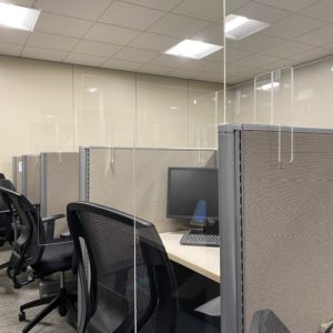personal protective barriers in office