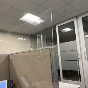 personal protective barriers in office